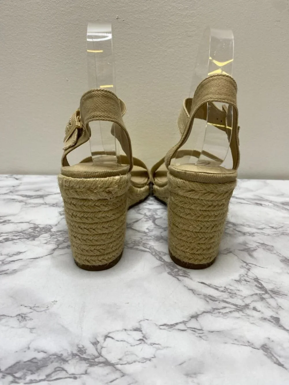 Life Stride Women's tango 2 Nude Espadrille Wedge Sz 9M
